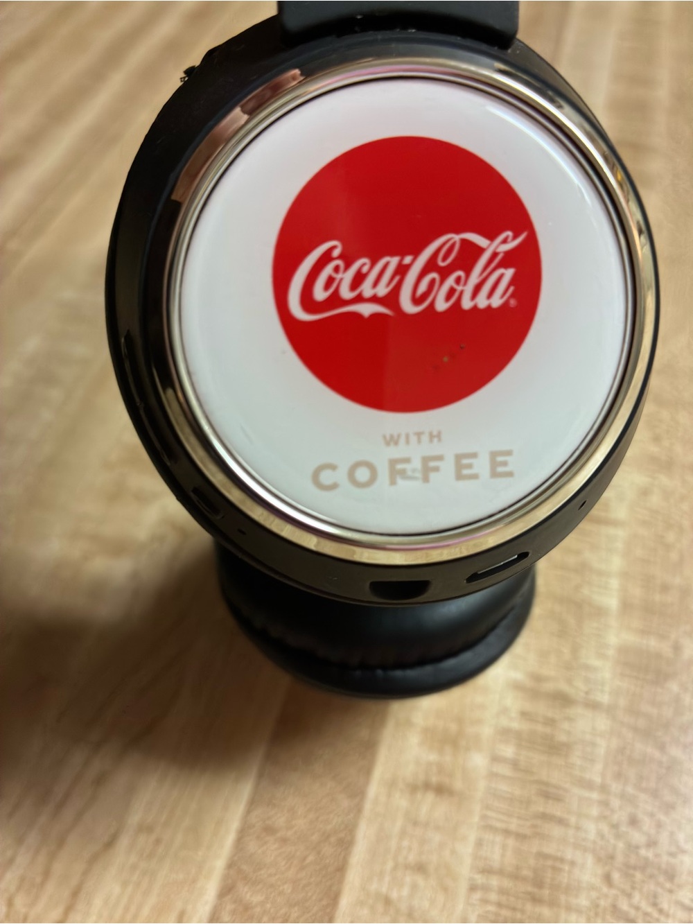 Coca-Cola Black Wireless Headphones with Red Logo